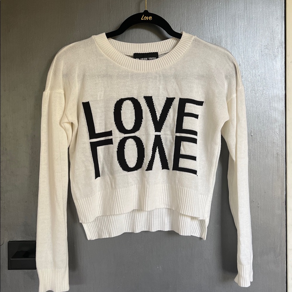 Un Deux Trois Ivory Sweater
